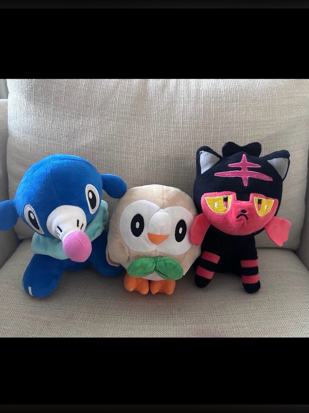 Pokémon Popplio Rowlet Litten Plush Stuffy Stuffed Animals